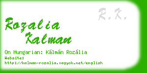 rozalia kalman business card